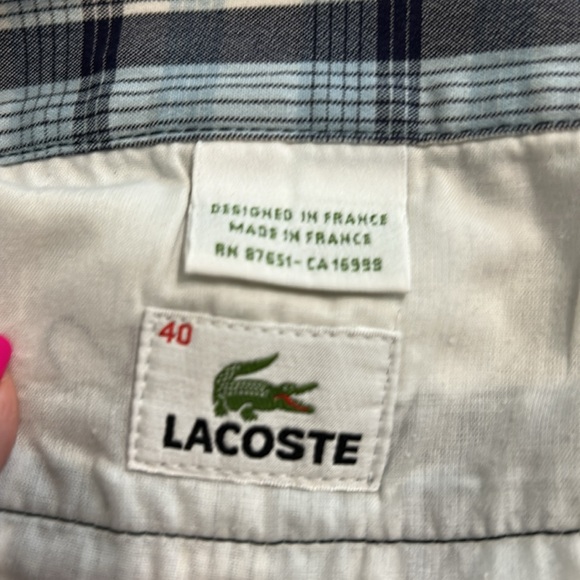 Lacoste Classic Fit Check / Plaid Bermuda Shorts |. Size 40 with 9” inseam - Picture 8 of 9